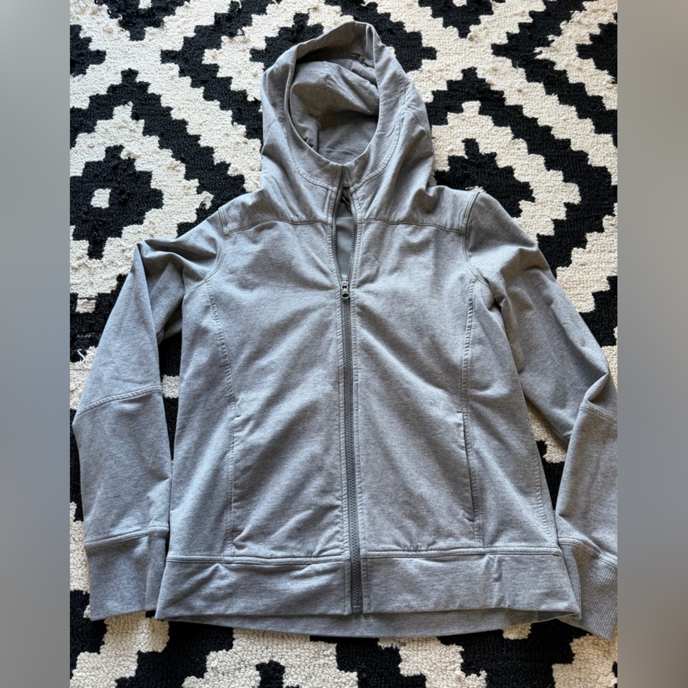 lululemon athletica Gray Full‑Zip Hooded Jacket